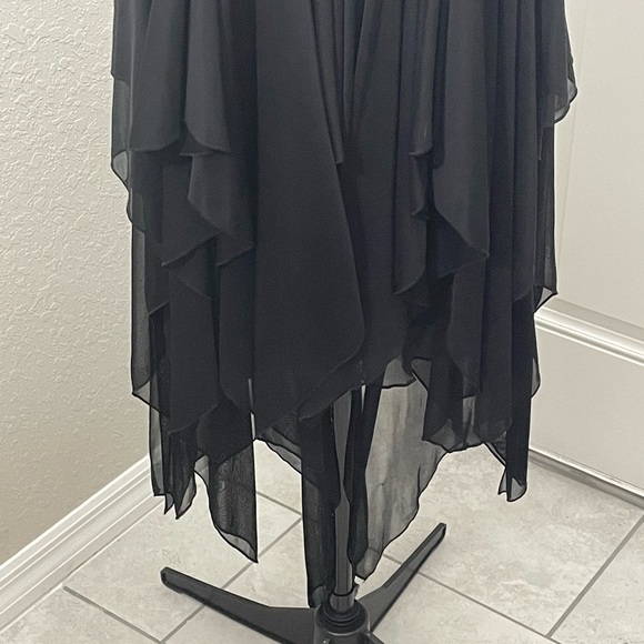 One Shoulder Asymmetrical Hem Sequin Rhinestone Cocktail Dress 1X 90s - Picture 3 of 6